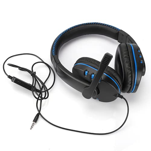 Nannigr Head-Mounted Computer Gaming Headphone, Gaming Headset Gaming Headset Headphones With Mic Good Sound Quality With 1 X Headset For Music Lovers(Black And Blue Bare Metal) #TOP30