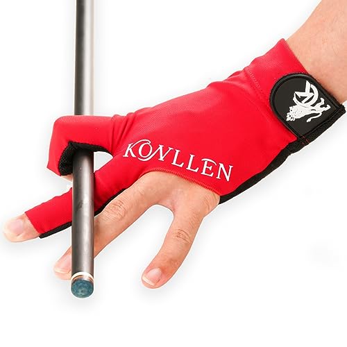 KONLLEN ビリヤードグローブ 左手/右手用 L/XL プールグローブ プロ仕様 滑り止め 調節可能 通気性 スヌーカーグローブ 大人用人気サイズ