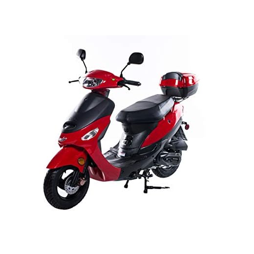 Tao Tao Brand Street Legal Gas Powered Scooter Model # ATM-50 Red Color