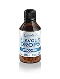 IronMaxx Gotas Sabor Coco 50 ml - Gotas Saborizantes Sin Calorias ni Azucar - Edulcorante Liquido Vegano para Cafe, Yogur y Reposteria - Con Cuentagotas