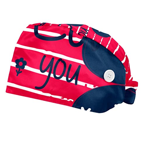Casquette de travail ajustable JDEZ à motif fleurs et rayures