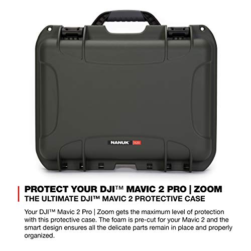 Nanuk Drone DJI Capa rígida à prova d'água com inserção de espuma personalizada para DJI Mavic 2 Pr