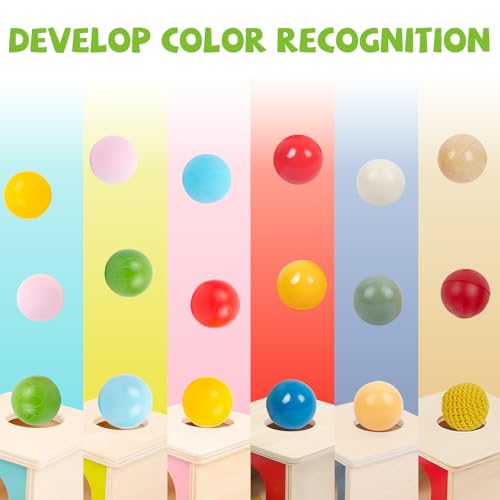 Adena Montessori Object Permanence Box with Tray Three Balls Montessori Toys for 6-12 Months Baby 1 Year Old Infant Toddler (Small Box - Typical) - Image 7