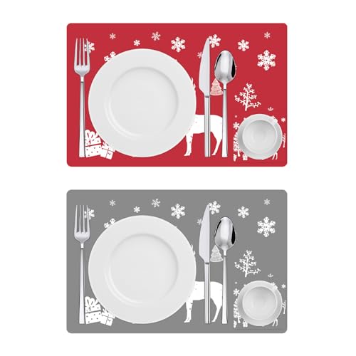 Soulnioi Christmas Placemat and Coasters Set of 6 - Image 3