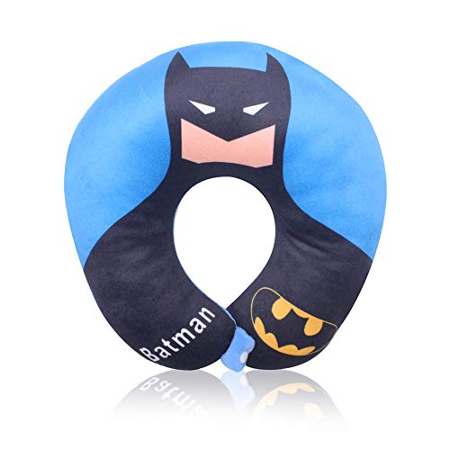 Finex Batman Blue U-Shape Travel Home Car Neck Pillow for Kids Head Rest