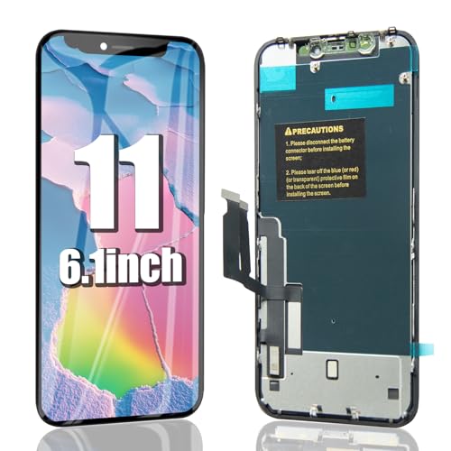 EFAITHFIX for iPhone 11 LCD Screen Replacement 6.1 Inch LCD Display 3D Touch LCD Screen Digitizer Full HD Frame Assembly Compatible with (Model A2111 A2221 A2223) with Waterproof Adhesive No Tools