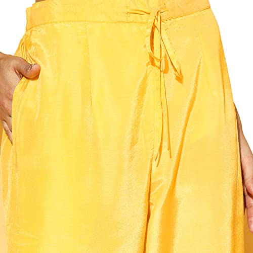 Image of ishin Women's Silk Tie & Dye Zari Embroidered Anarkali Kurta Trouser Dupatta Set