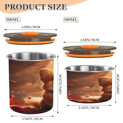 Contenedor hermético acero Qilmy 30oz para café miniatura 3