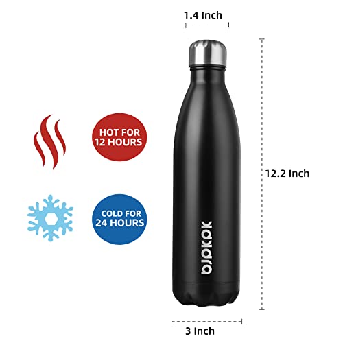Image of BJPKPK 25 oz Insulated Water Bottle, Stainless Steel Flask, Leak Proof