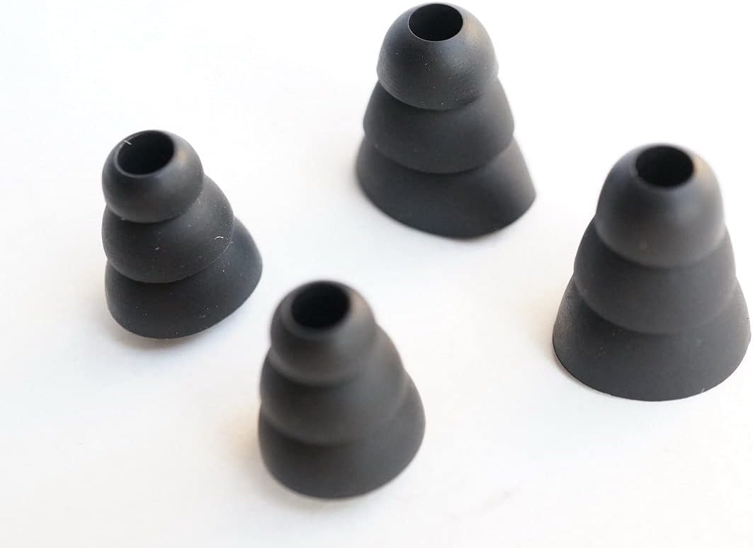 Ear Pads Compatible with Beats Urbeats/Tour/iBeats/Tour 2 Silicone Earbud Tips Ear Adapters Earphone,Replacement Cushions Repair Parts (Three Layers of Black 1 Set)