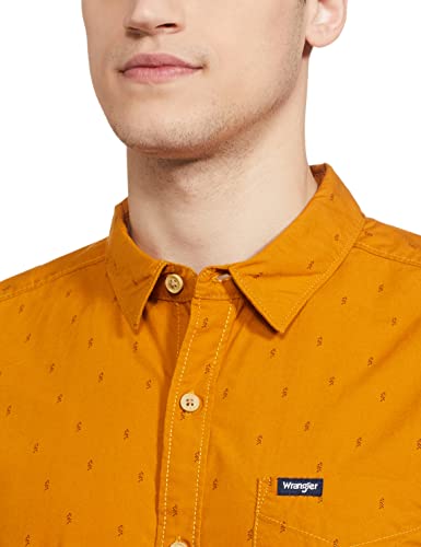 Image of Wrangler White Striped Regular Fit Shirt