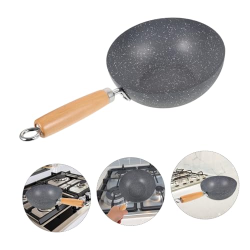 Wok pequeño antiadherente Happyyami con patrón mármol miniatura 7