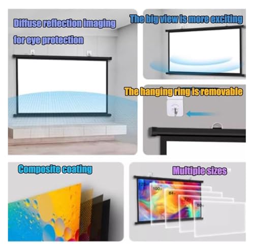 Pantalla para proyector 72 pulg 4:3 para cine en casa miniatura 6