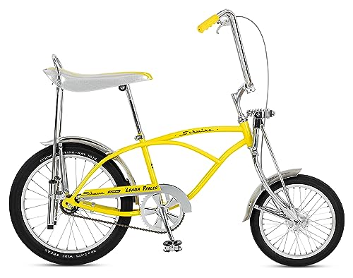 Image of Schwinn Krate Classic Sting-Ray Bike, Bike for Kids or Adults, Steel Frame & Springer Fork, Fenders, Single Speed, Coaster Brake, Grape