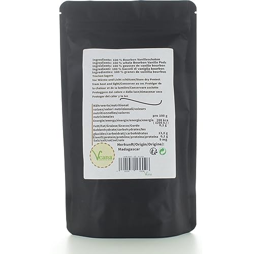 Bourbon Vanilleschoten (100 Stk. - 10-11cm) Top Gourmet Qualität - Grade A 100% natural aus Madagaskar