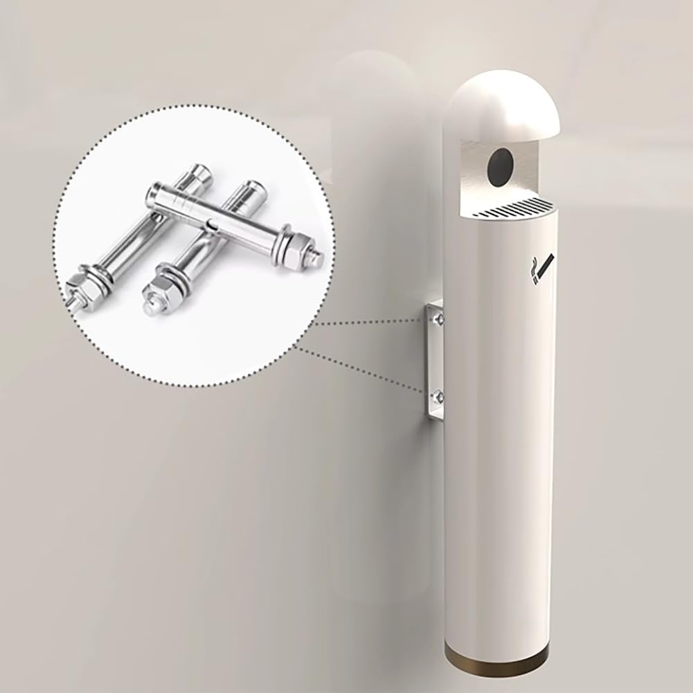 Colonne Cendrière Murale pour Zones Fumeurs, Collecteur De Mégots en Acier Inoxydable, Collecteur De Mégots Commercial, Cendrier Cylindrique Compact, Gain De Place,B
