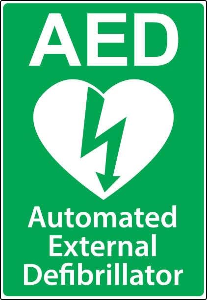 AED Automated External Defibrillator PVC Sticker Fixed on Board_AC55170_275850