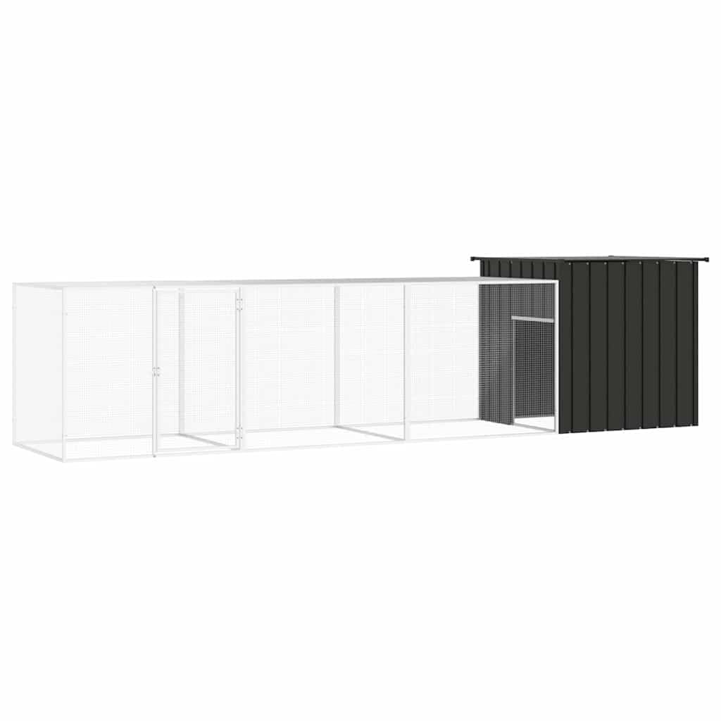Klatka dla kur ze stali ocynkowanej Antracyt 400x91x100 cm