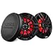 DS18 NXL6B Dual Matte Black Marine Speakers 375 Watts 6.5" Full Range 2-Way Weatherproof & Waterproof Outdoor Audio Stereo Sound System with Poly Carbon Cone (Sold in Pairs)