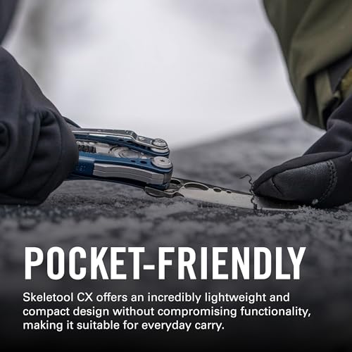 Image of LEATHERMAN, Skeletool CX, 7-in-1 Lightweight, Minimalist Multi-Tool for Everyday Carry (EDC), Home, Garden & Outdoors, Black & Silver