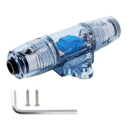 NuIth 60 AMP Inline Mini ANL Fuse Holder, 4/6/8 Gauge in 4/6/8 Gauge Out Power Fuse Holder for Car Audio Subwoofer Amplifier Battery Protection