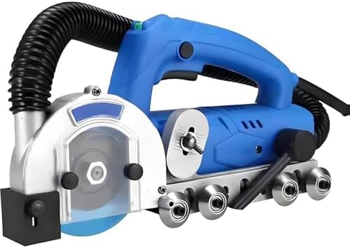 1200W Electric Tile Grout Removal Machine - High-Speed Grout Cleaner with Integrated Vacuum, 9000 RPM for Professional Tile Joint Cleaning (110V, 1.2mm Heavy Duty)