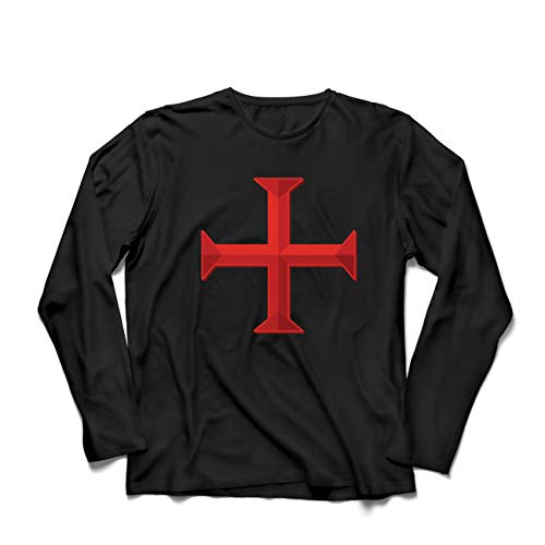 T-Shirt Homme Les Chevaliers Templiers Croix-Rouge Manches Longues