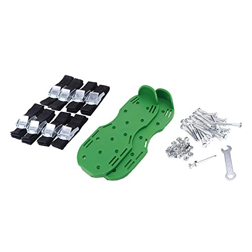 XiRui Lawn Aerator Spike Shoes for Effectively Aerating Lawn Soil 4 Straps Green