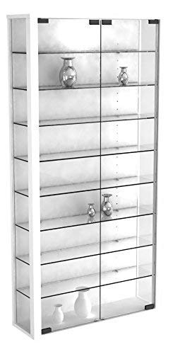 VCM 904121 Wandvitrine Sammelvitrine Glasvitrine Wand Vitrine Regal Schrank Glas ohne Beleuchtung Weiß Vitrosa Maxi – Bild 5