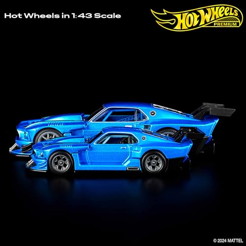 Hot Wheels Premium Ford Mustang voiture à 'échelle 1:43 avec pneus Real Riders et carrosserie et châssis en métal jouet de collection pour adultes et fans HWT04 - vue 4