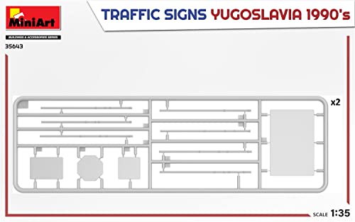 Miniart 1:35 - Traffic Signs Yugoslavia 1990's, Unpainted - Image 4