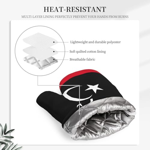 Gants de cuisine et maniques drapeau de la Libye haute isolation - 8