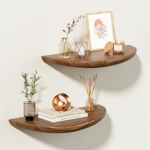 Sueuapp Solid Walnut Live Edge Shelves