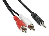 Audiokabel InLine 89944 Cinch/Klinke Kabel, 2x Cinch Stecker an 3,5mm Klinke Stecker, 0,5m