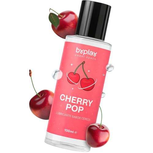 BYPLAY Lubricante Sabor - Lubricante Comestible para Parejas - Gel Oral de Cereza 100ml