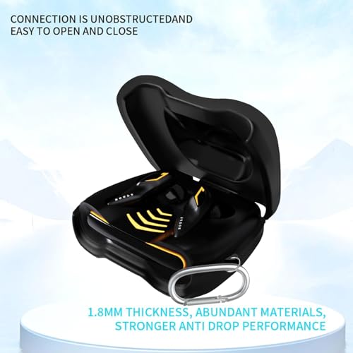 Image of WELCROS Soft Silicone Case Cover Compatible for GoBoult Audio UFO | GoBoult Astra | GoBoult Mustang Torq (Black)