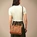 Fossil Women's Carlie Leather Satchel Purse Handbag, Satchel Purse for Women, Brown
