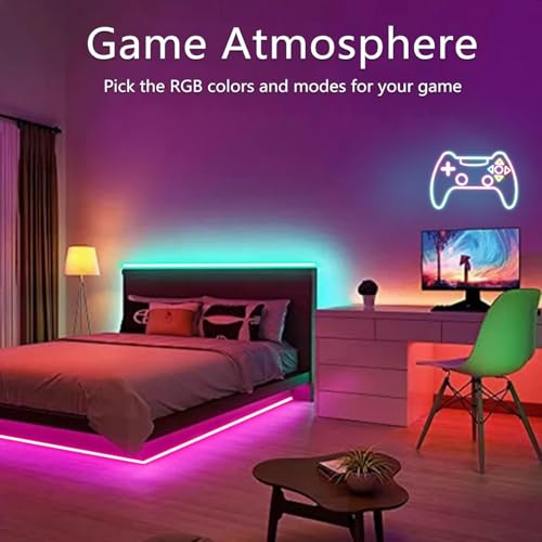 Image of RUCON 5M Smart LED Neon Rope Light, RGBIC Color Changing Silicone Strip Light with Smart App & IR Remote Control, Music Sync, DIY Cuttable Neon Flex for Bedroom, Gaming Setup, Party, Wall Decor