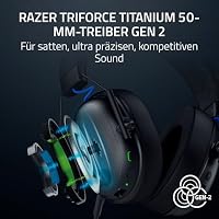 Razer BlackShark V3 for PlayStation - Kabelloses E-Sport-Headset - TriForce 50 mm Treiber - Abnehmbares Breitband-Mikrofon - HyperSpeed 2,4 GHz & Bluetooth - THX Spatial Audio - PS5/PC | Schwarz – Ansicht 6