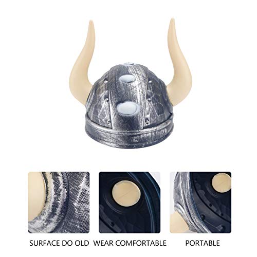 Chapéu de pirata com capacete Viking da PretyzOOM, fantasia medieval, chifres de guerreiro viking un