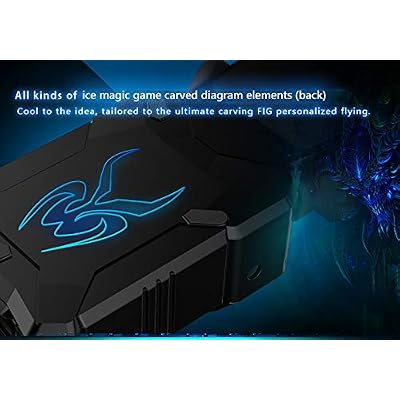 COOLCOLD K27 Laptop Cooler Portable USB Powered Vacuum Cooling Fan for 13-17 Inch Notebooks Ultra Quiet Air Extraction System with Non Slip Base Black Dual Turbo Fans