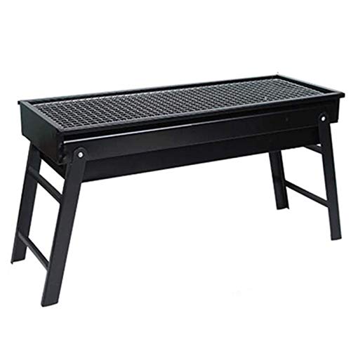 BBQ Grill, Tragbarer Zusammenklappbarer Holzkohle Schreibtisch Tischgrill für 3-5 Personen Familiengarten Kochen im Freien Wandern Camping
