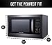 Farberware Countertop Microwave 1100 Watts, 1.2 cu ft - Microwave Oven With LED Lighting and Child Lock - Perfect for Apartments and Dorms - Easy Clean Black Stainless Steel