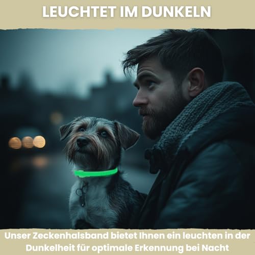 Animalea® [2 Stück] Zeckenhalsband für kleine Hunde - verbesserte Formel mit Schwarzkümmelöl - 100% Natürlich - bis zu 8 Monate wirksamer Schutz gegen Zecken Flöhe Läuse Ungeziefer