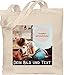 Produktbild Baumwolltasche - eigenem - Foto Bild Geschenk - Unisize - Naturweiß - selber bedrucken own photo and text tasche stoffbeutel name kindergarten kita beutel personalisierte und einkaufstasche
