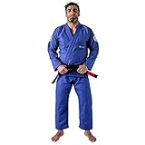 Kingz 480gsm Mens Gi Brazilian Jiu Jitsu - Mens Lightweight Premium BJJ Kimono - IBJJF Legal - 480gsm Pearl Weave Pro Competition - Balistico 3.0 (Blue) A2