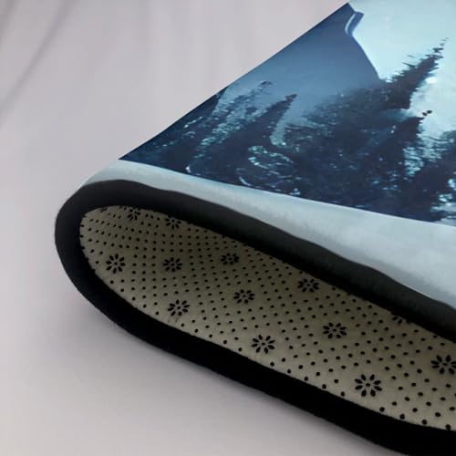 Tapis doux forêt enneigée antidérapant et absorbant pour toute la maison - 7