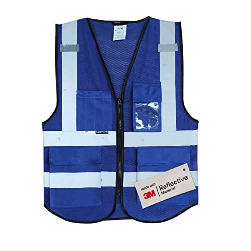 Salzmann 3M Multi-Pocket Working Vest - Reflective Vest - Made With 3M Reflective Material #TOP15