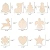 Max Fun 100PCS DIY Wooden Christmas Ornaments Unfinished Predrilled Wood Circles for Crafts Centerpieces Holiday Hanging Decorations in 10 Shapes #2