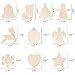 Max Fun 100PCS DIY Wooden Christmas Ornaments Unfinished Predrilled Wood Circles for Crafts Centerpieces Holiday Hanging Decorations in 10 Shapes
